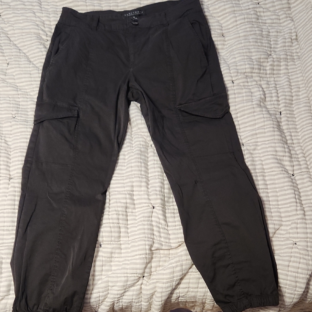Womens Santuary Black Cargo Pants